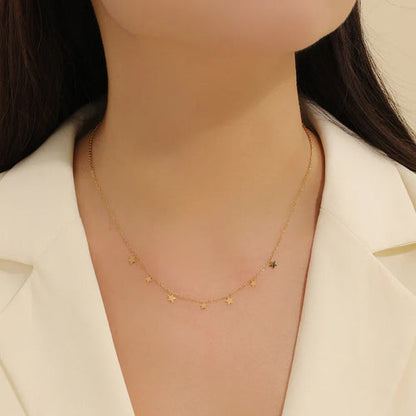 Whimsical Star Glow Gold Coating Chain