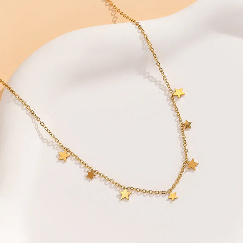 Whimsical Star Glow Gold Coating Chain