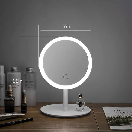 Makeup Mirror Stand - Portable LED Makeup Mirror With Stand Touch Screen, 3 Light Modes