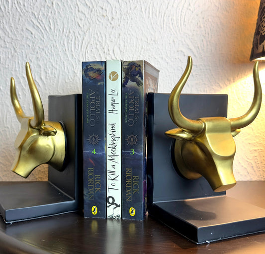 Bull Head Bookends