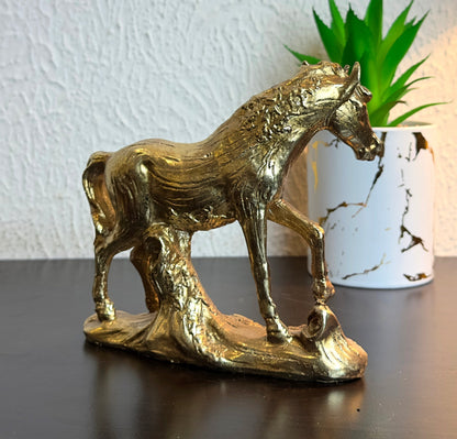 Gold Horse Sculpture